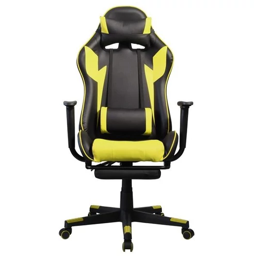 Iris GCH204BC_FT fekete / citromsárga gamer szék kialakítása és állítható funkciói maximális kényelmet nyújtanak, stílusos megjelenése pedig tökéletes játékhoz.