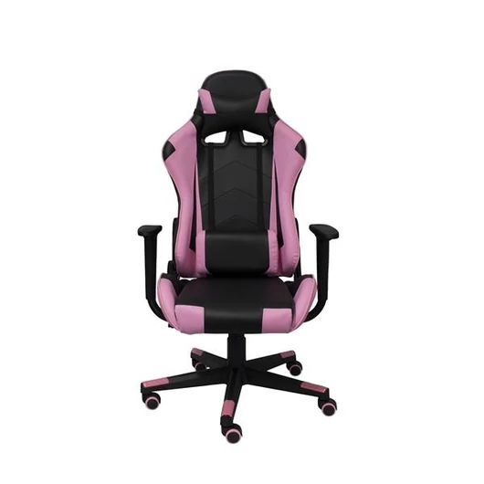 Iris GCH201PK fekete / rózsaszín gamer szék kialakítása és állítható funkciói maximális kényelmet nyújtanak, stílusos megjelenése pedig tökéletes játékhoz.