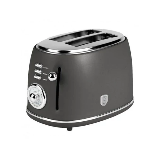 A Berlinger Haus BH/9643 matt antracit 2 szeletes kenyérpirító elegáns fém és alumínium kivitelben, 850W teljesítménnyel, modern reggelikhez.