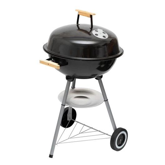 Home GR02 fedeles gömbgrill zománcozott acél tűztérrel, krómozott acél rostély, faszénnel és faszénbrikettel is használható