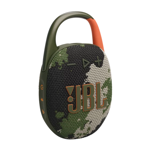 A JBL Clip 5 hordozható Bluetooth hangszóró elég kicsi ahhoz, hogy egy kézben tartsd, de ne hagyd, hogy a mérete megtévesszen.