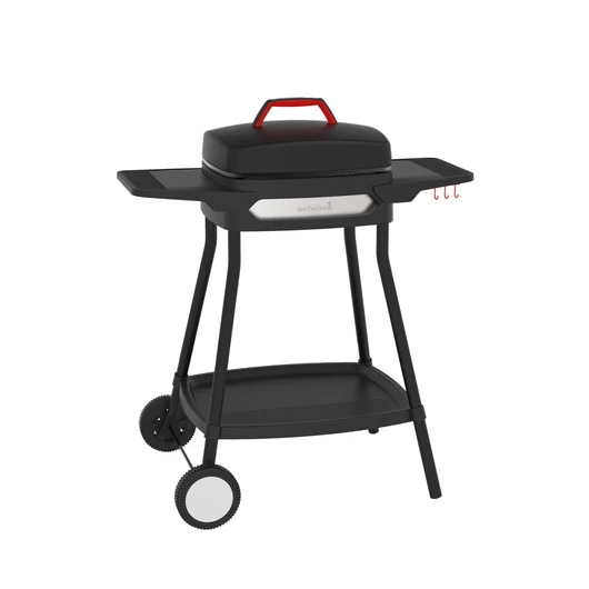 Barbecook BC-ELE-4001 Alexia 5111 elektromos grillező oldalsó asztallal, kerékkel fekete színben, 84 x 55 x 97 cm-es