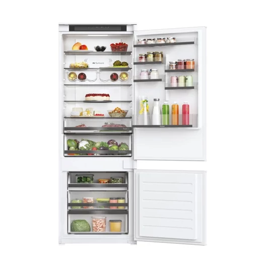 Haier HBW5719E NoFrost rendszerű beépíthető alulfagyasztós okos hűtőszekrény 364 literes űrtartalommal, applikációval vezérelhető