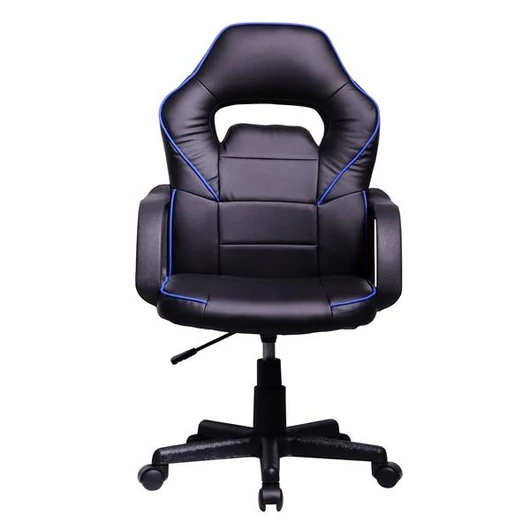 Iris GCH101BK fekete / kék gamer szék kialakítása és állítható funkciói maximális kényelmet nyújtanak, stílusos megjelenése pedig tökéletes játékhoz.