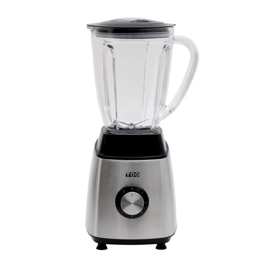 A TOO SB-455-BSS 600W fekete-ezüst turmixgép erőteljes motorjával és elegáns kialakításával gyorsan és hatékonyan készít smoothie-kat, turmixokat és más italokat.