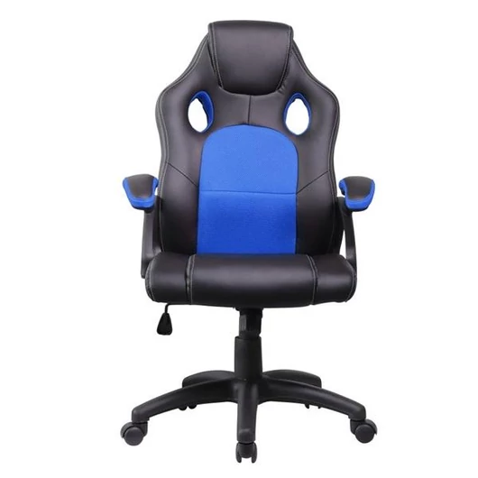 Iris GCH102BK fekete / kék gamer szék kialakítása és állítható funkciói maximális kényelmet nyújtanak, stílusos megjelenése pedig tökéletes játékhoz.