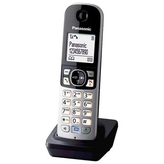 Panasonic KX-TGA681FXB DECT töltővel fekete/ezüst kézibeszélő. Csak kézibeszélő KX-TG6811/6812/6821/6881 -es modellekhez