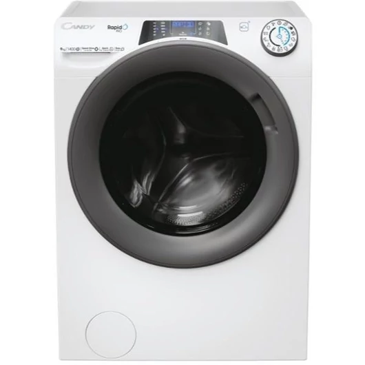 Candy RP 496BWMR8/1-S elöltöltős mosógép 9 kg ruhatöltet, 1400 fordulatos centrifuga, gőz funkció, 16 mosási program