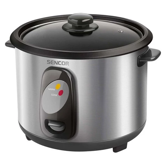 Sencor SRM 1000SS rizsfőző 400 W teljesítmény inox-fekete színben.