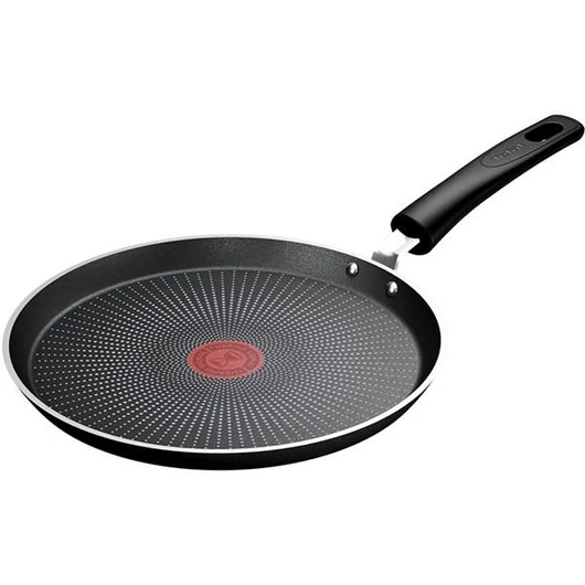 Tefal Force Palacsintasütő serpenyő 25 cm átmérő, indukciós, gáz, elektromos, kerámia, valamint halogén főzőlappal is kompatibilis, valamint mosogatógépben is tisztítható.