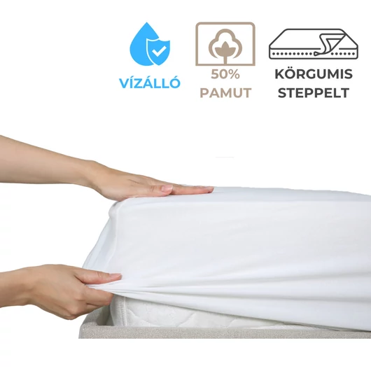 MATRACVÉDŐ vízhatlan steppelt körgumis 160x200 cm