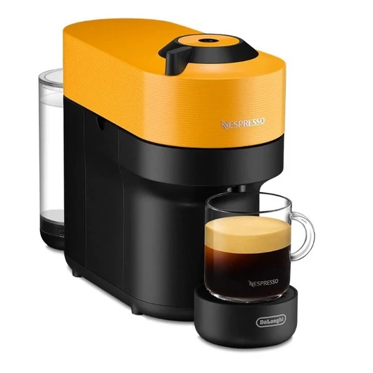 DeLonghi Nespresso Vertuo Pop ENV90.Y Kapszulás kávéfőző mangósárga színben, 19 bar-os