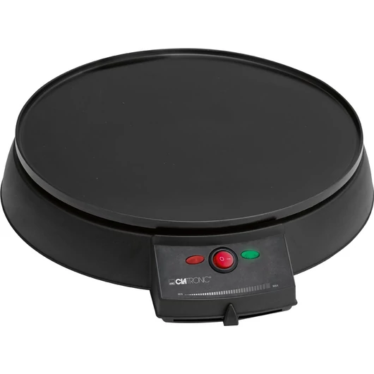 Clatronic CM 3372 900 W-os palacsintasütő papírvékony palacsinta készítéséhez ideális, tapadásmentes felület.