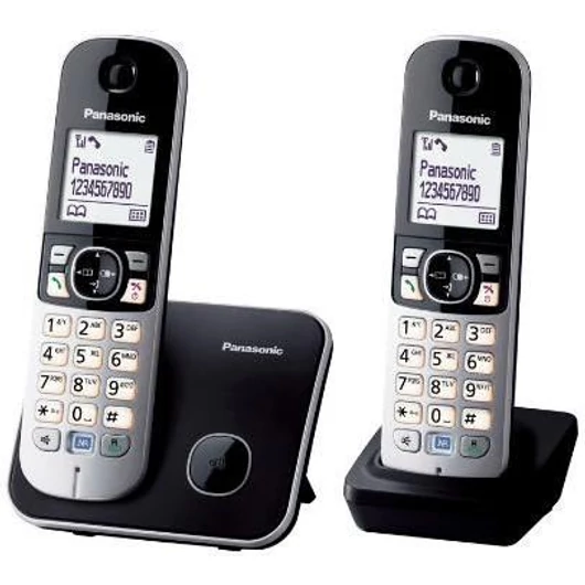 Panasonic DUO dect telefon LCD kijelzővel, 6 kézibeszélő csatlakozhat a bázisállomásra. Rendeld meg most nálunk online gyors, országos szállítással