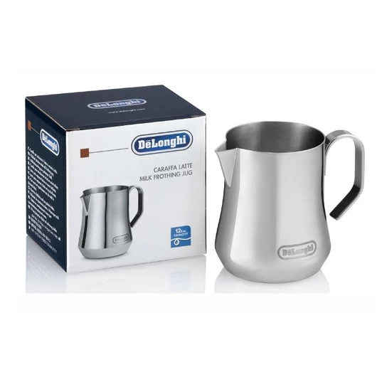 DeLonghi DLSC060 Tejhabosító kancsó, 350ml, polírozott rozsdamentes acél, Cappucino vagy Latte Macchiato elkészítéséhez, Ezüst