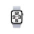 Kép 2/2 - Apple Watch SE2 v3 GPS (44mm) ezüst alumínium tok, fakókék sportszíj okosóra
