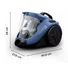 Kép 4/11 - Rowenta RO3721EA Compact Power Cyclonic kék porzsák nélküli porszívó