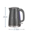 Kép 7/10 - Russell Hobbs 26382-70/RH Groove 1,7 literes szürke vízforraló