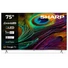 Kép 1/10 - SHARP 75JP7265E 189cm-es 4K Ultra HD QLED MiniLED Google TV Harman Kardon hangszórókkal
