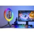 Kép 5/6 - Tracer TRAOSW46807 Ring Light 8 W / 26 cm / 600-1700 lm / RGB / gyűrűs LED lámpa mini állvánnyal