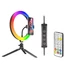 Kép 1/6 - Tracer TRAOSW46807 Ring Light 8 W / 26 cm / 600-1700 lm / RGB / gyűrűs LED lámpa mini állvánnyal