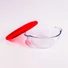 Kép 2/5 - BORCAM kerek hőálló üvegedény fogóval, műanyag tetővel 2.200ml, 251*220*80mm