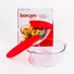 Kép 3/5 - BORCAM kerek hőálló üvegedény fogóval, műanyag tetővel 2.200ml, 251*220*80mm