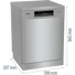 Kép 4/6 - Gorenje GS643E90X mosogatógép 16 teríték mosogatására, 6 mosogatási program, nox üst, állítható felső kosár