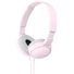 Kép 1/2 - Sony MDR-ZX110 rózsaszínű fejhallgató, összecsukható, utazáshoz praktikus