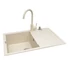 Kép 2/6 - ELLECI EASY 300 G62 Bianco Antico mosogatótálca + Caddy C01 csaptelep