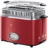 Kép 1/6 - Russell Hobbs 21680-56/RH Retro 2 szeletes piros színű kenyérpirító kivehető morzsatálcával